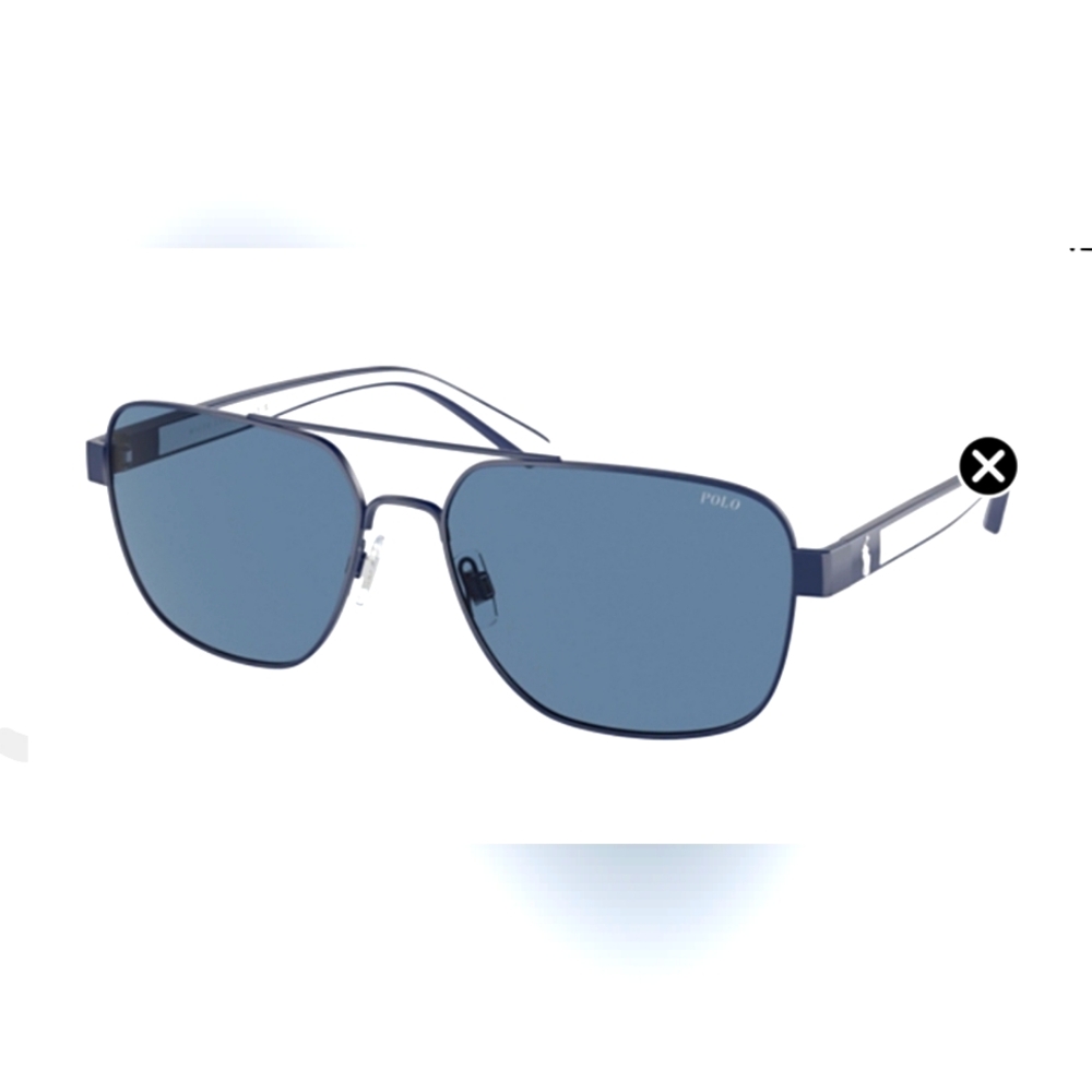 Polo Ralph Lauren Men's Sporty Navy/White Navigator Sunglass NWT & Case